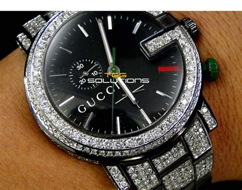 fake diamond gucci watch|gucci diamond watch for men.